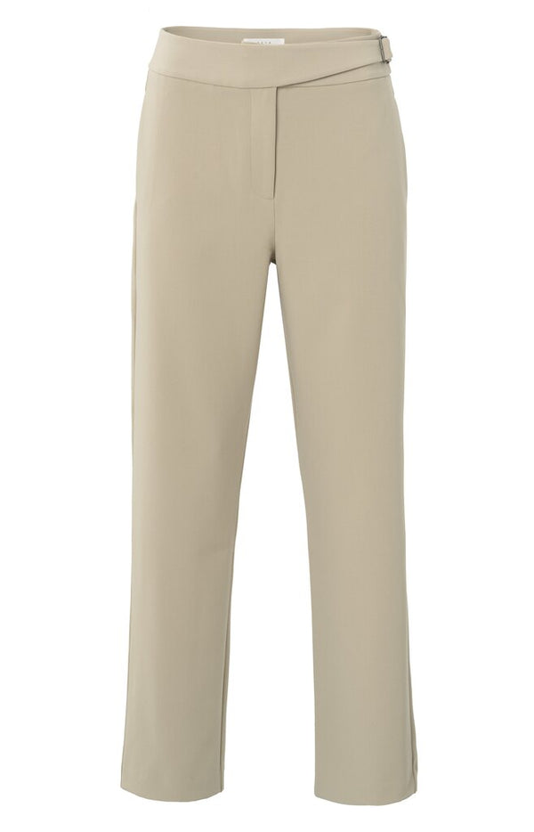 YAYA - Broek High Waist Straight Leg Pental Safari