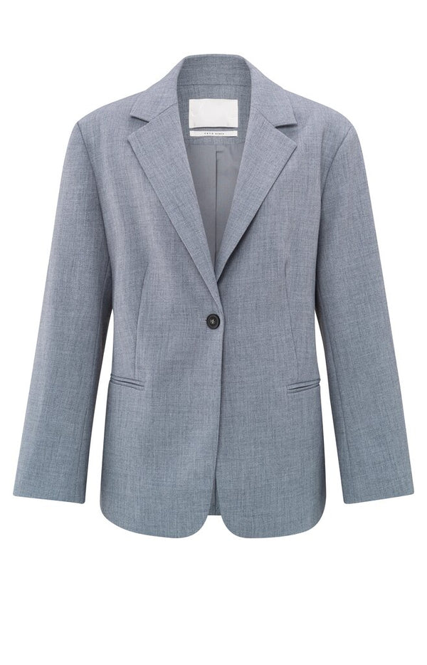 YAYA - Blazer Woven Oversized Naval Academy Blue Melange