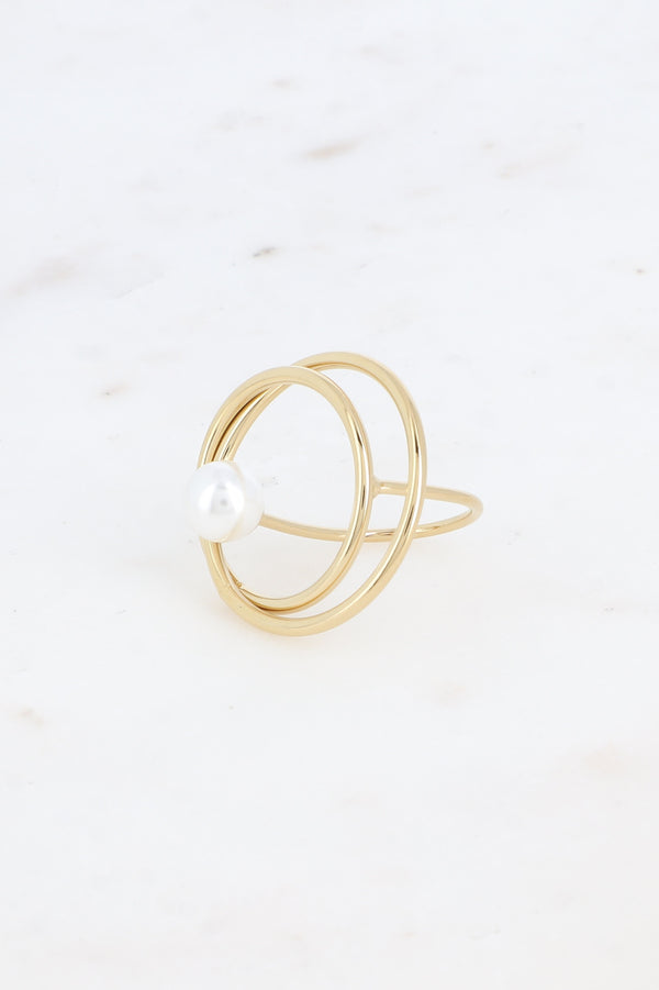 Ring - Marita Double Circle & Pearl