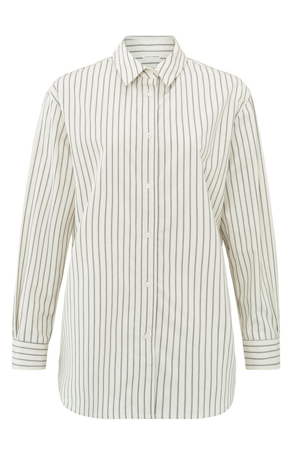 YAYA - Blouse Striped Relaxed Blouse Chalk White Dessin