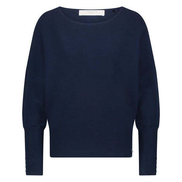 NUKUS - Trui Batwing Pull Navy Blue