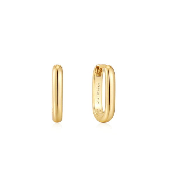 Ania Haie - POP CHARMS Oorbel Oval Hoop Gold (per stuk)