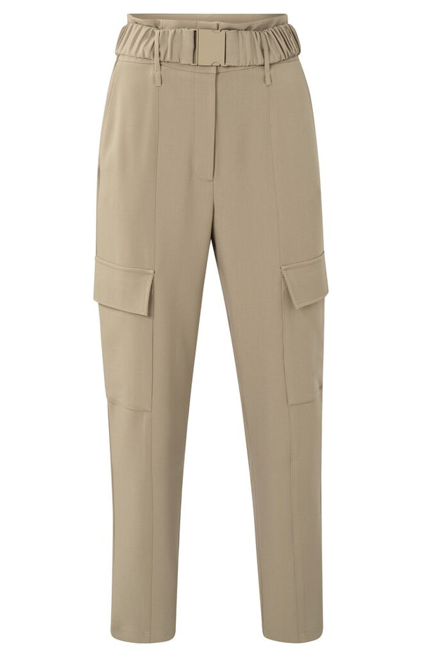 YAYA - Broek High Waist Cargo Sand