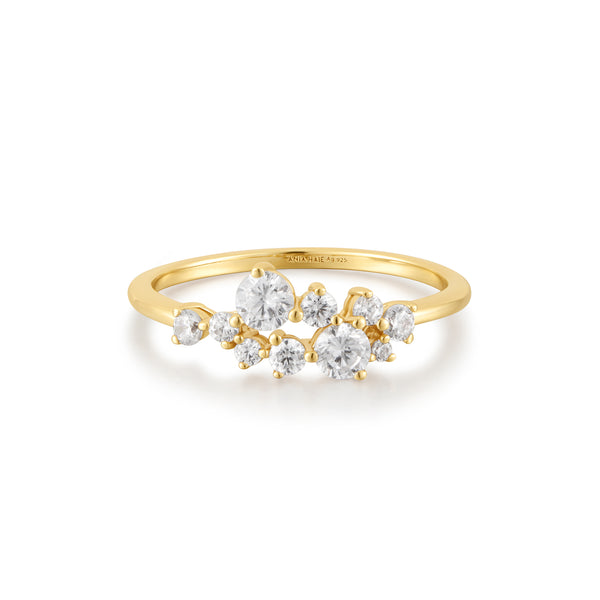 Ania Haie - Ring Gold Flower Pavé Cluster