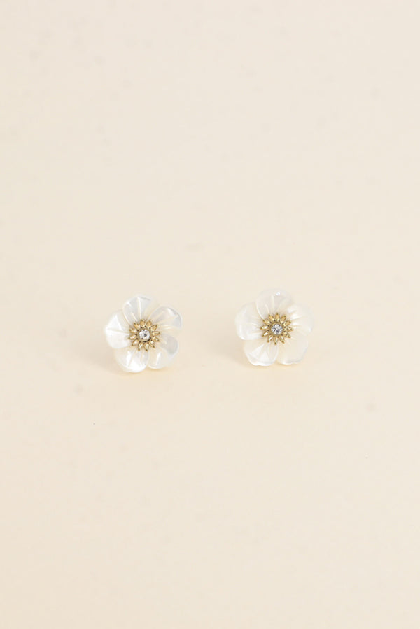 Oorbellen - Elfie Flower Nacré Studs