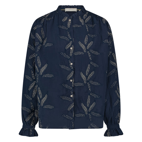 NUKUS - Blouse Jenna Embroidery Navy