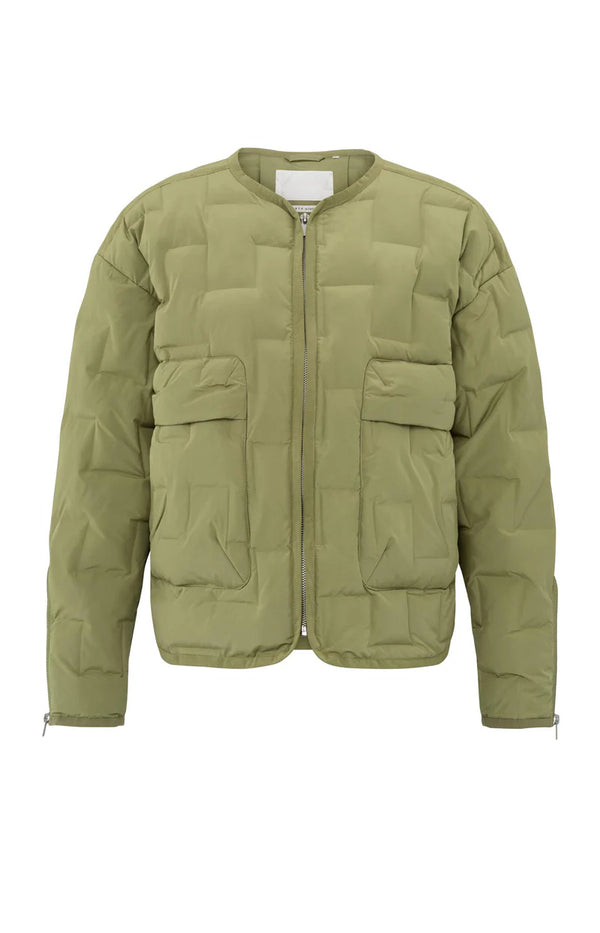 YAYA - Jas Short Quilted Olive