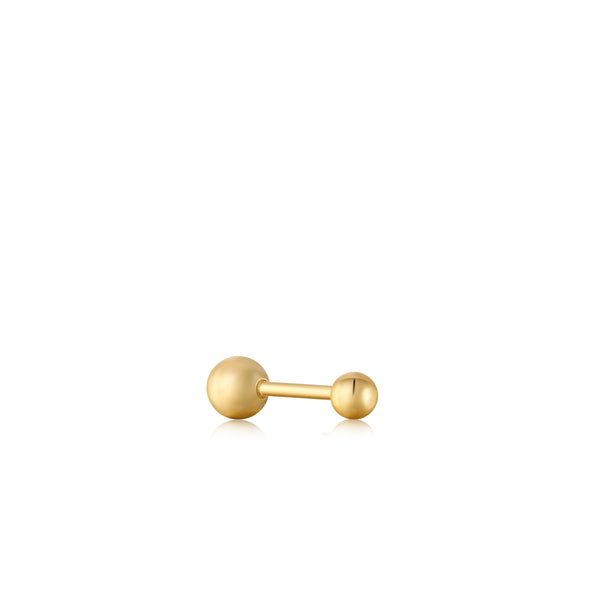 Ania Haie - Oorbel piercing (per stuk) Gold Mini Sphere Barbell