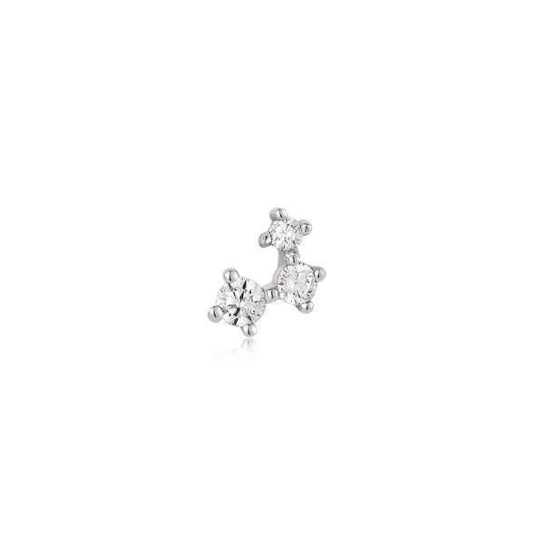 Ania Haie - Oorbel piercing (per stuk) Silver Sparkle Galaxy Barbell