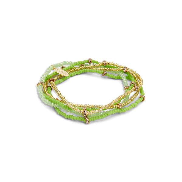 Les Cordes - Armband Samar Khaki Groen